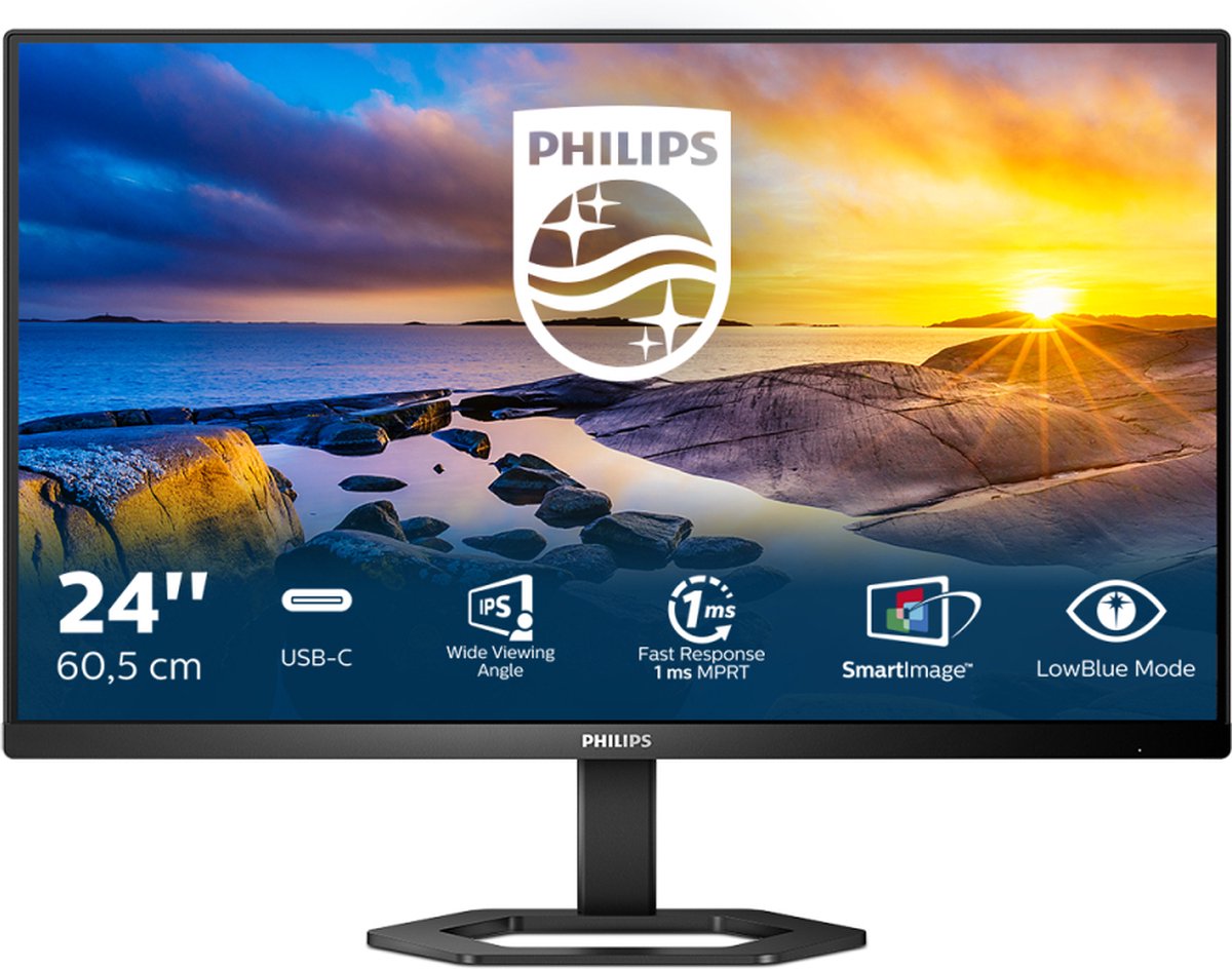 Philips 24E1N5300AE - Full HD IPS USB-C Monitor – Verstelbaar - 65w - 24 Inch - Philips