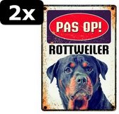 2x WAAKBORD BLIK ROTTWEILER