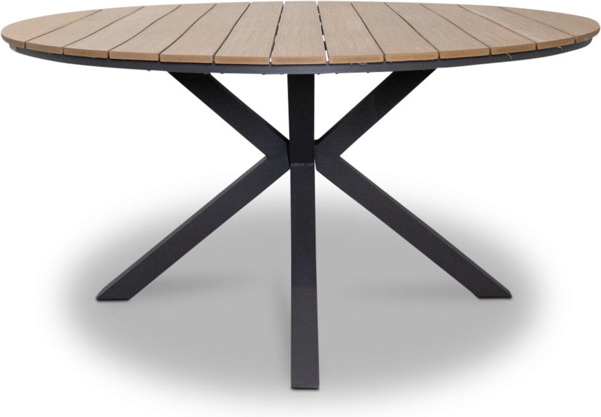 LUX outdoor living Cervo dining tuintafel | aluminium + polywood | 144cm | Naturel | 6 personen