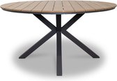 LUX outdoor living Cervo dining tuintafel | aluminium + polywood | 144 cm ronde tuintafel 6 personen