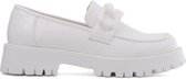 SmileFavorites® Loafers met Hak - Imitatieleer - Wit - Maat 37