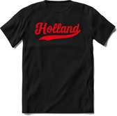 Nederland - Rood - T-Shirt Heren / Dames  - Nederland / Holland / Koningsdag Souvenirs Cadeau Shirt - grappige Spreuken, Zinnen en Teksten. Maat L