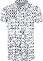 Dstrezzed - Overhemd Wit Print - L - Heren - Modern-fit