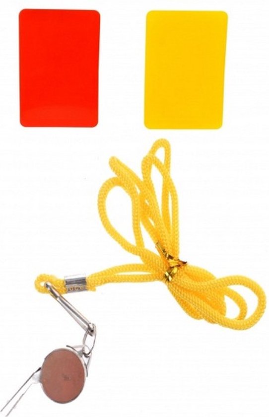 ASYKNM Cartes d'Arbitre de Football, 2 Métal Sifflet Arbitre, Cartons