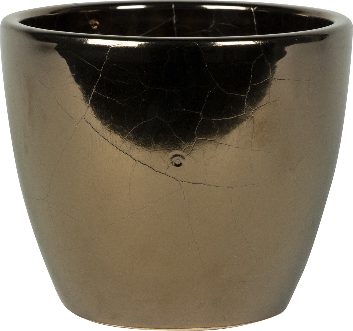 Ter Steege Bloempot - goud - glans - Scandinavisch - 18 x 16 cm - plantenpot
