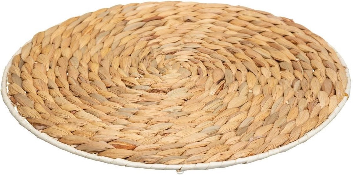 Secret de Gourmet Placemat van afgewerkt zeegras - naturel - rond - dia 35 cm - Onderleggers