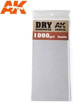 Dry Sandpaper 1000 Grit. 3 Stuks - AK-Interactive - AK-9042