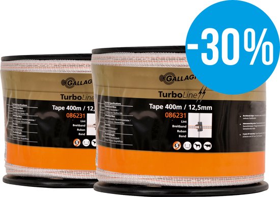 Gallagher TurboLine lint 12,5 mm (wit, 400 meter
