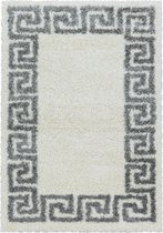 Tapis de salon Shaggy Design à antique bordure Creme