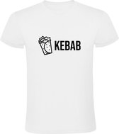 Kebab | Heren T-shirt | Wit | Junkfood | Fastfood | Meal | Lunch | Diner | Maaltijd | Turks | Perzisch