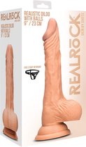 Realistic Dildo With Balls - 23 cm - Flesh - Realistic Dildos flesh