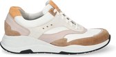 Durea- 6267 K- tabacco/ kiezel/ wit veterschoen- dames- maat 7,5