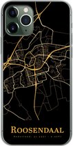 Coque iPhone 11 Pro - Roosendaal - Carte - Or - Zwart - Siliconen - City Map Phone Case