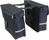 dubbele fietstas Luxe Shopper 40 liter nylon zwart