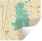Muurstickers - Sticker Folie - Kaart - Vintage - Loosdrechtse Plassen - Stadskaart - Plattegrond - 30x30 cm - Plakfolie - Muurstickers Kinderkamer - Zelfklevend Behang - Zelfklevend behangpapier - Stickerfolie