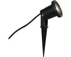 QAZQA basic - Moderne Priklamp - Prikspot - 1 lichts - L 9.8 mm - Zwart - Buitenverlichting