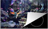 KitchenYeah® Inductie beschermer 81.2x52 cm - Kleurrijk aquarium - Kookplaataccessoires - Afdekplaat voor kookplaat - Inductiebeschermer - Inductiemat - Inductieplaat mat