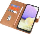 Samsung Galaxy A32 5G Hoesje Kaarthouder Book Case Telefoonhoesje Bruin