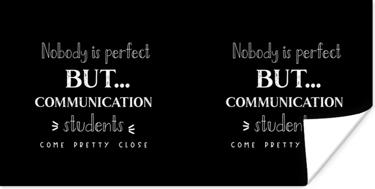Poster Quote - Communicatie - Student - 80x40 cm