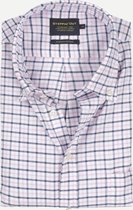 Steppin' Out Mannen  Steppin' Out Lente/Zomer 2022  Summer oxford Tattersal BD Mannen - Regular Fit - Katoen - Roze (XL) Roze Katoen Maat: XL