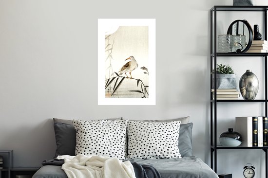 Stickers Stickers muraux - Japon - Vogel - Feuilles - Scandinave - 40x60 cm - Feuille adhésive