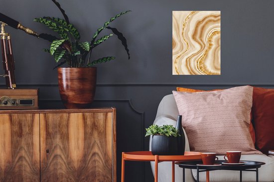 Stickers Stickers muraux - Marbre - Or - Beige - 30x40 cm - Feuille adhésive