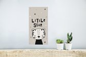 Poster Quotes - Little star - Spreuken - Kids - Baby - Kinderen - 20x40 cm - Poster Babykamer