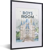 Fotolijst incl. Poster - Quotes - Boys room - Kinderen - Spreuken - Kids - Baby - Boys - 30x40 cm - Posterlijst