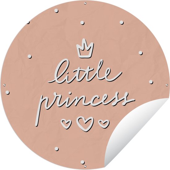 Tuincirkel Quotes - Meisjes - Little princess - Spreuken - Kids - Kinderen - Meiden - 150x150 cm - Ronde Tuinposter - Buiten