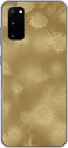 Geschikt voor Samsung Galaxy S20 hoesje - Goud - Verf - Abstract - Siliconen Telefoonhoesje