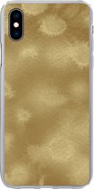 iPhone Xs Max hoesje - Goud - Verf - Abstract - Siliconen Telefoonhoesje