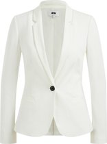 WE Fashion Dames tricot getailleerde stretch blazer