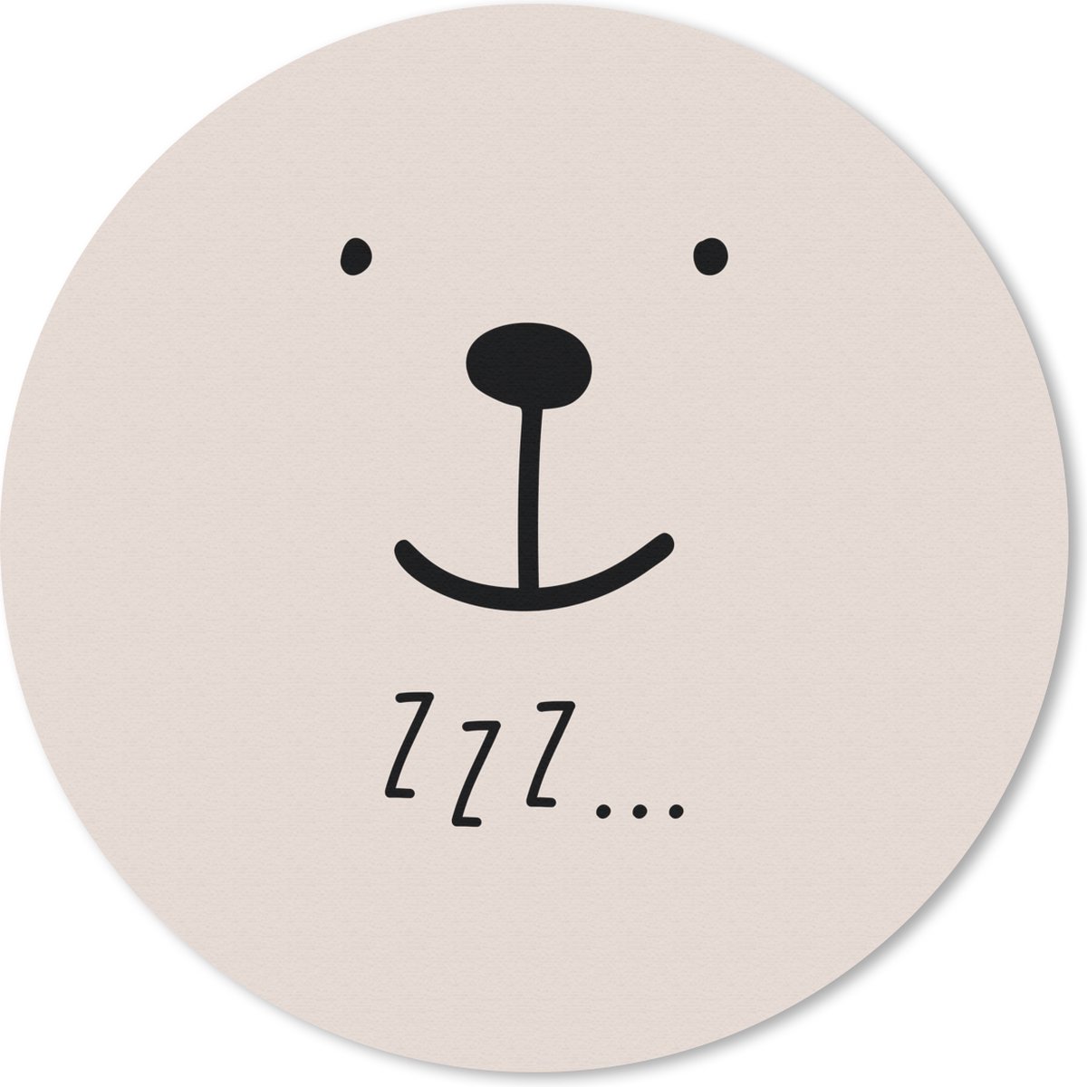 Muismat rond 20x20 cm - Mousepad Baby - Slaap - Quotes - Kids - Kinderen - Jongens - Meiden - Ronde muismatten