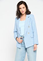 LOLALIZA Tweed blazer - Light Blauw - Maat 36