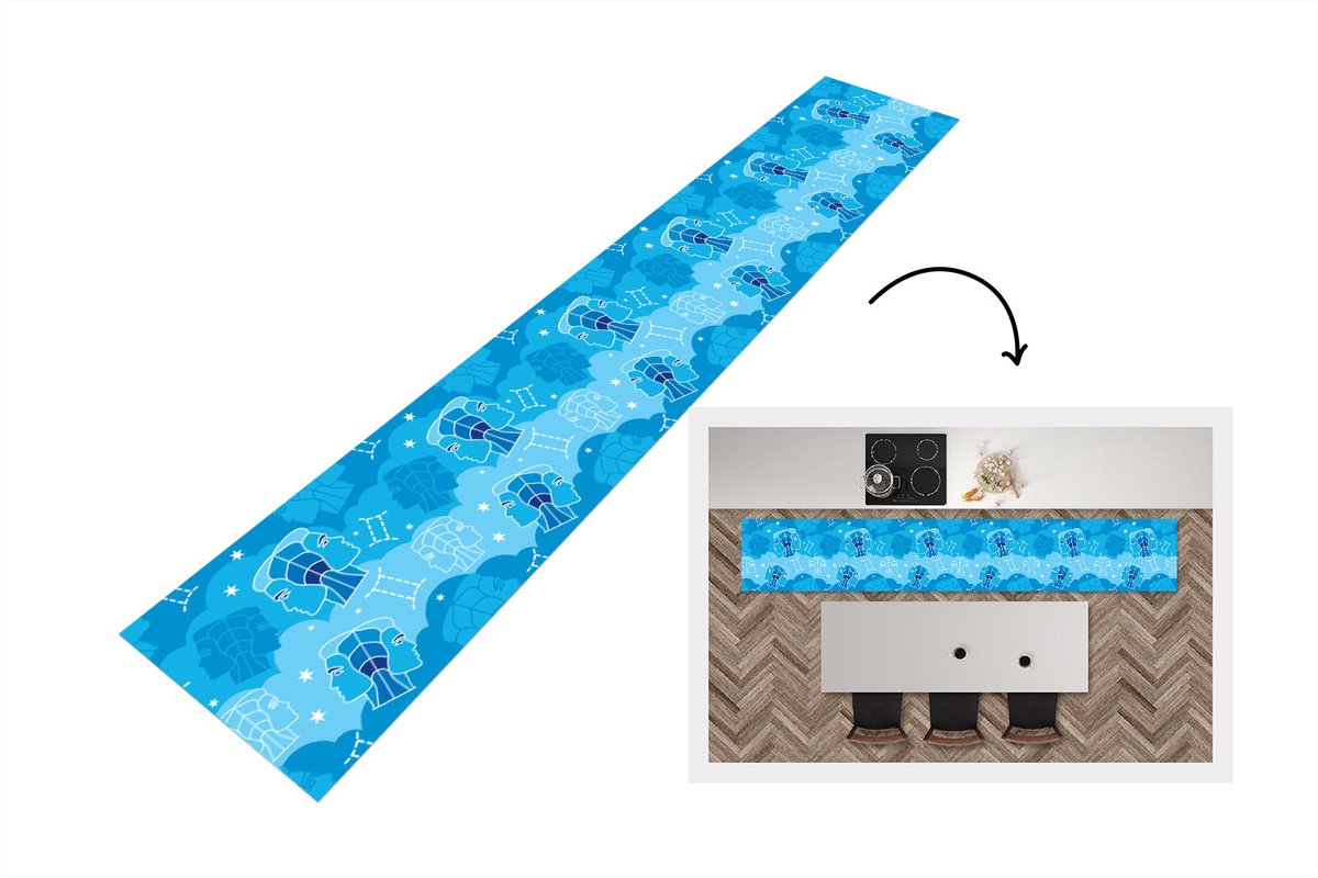 KitchenYeah Keukenloper - Keukenmat - Zodiac - Tweeling - Design - Keuken vloerkleed Multicolor