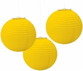 lampionnen 24 cm 3 stuks geel