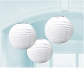 lampionnen 24 cm 3 stuks wit