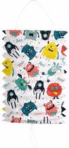treklampion Monsters junior 16 cm papier wit