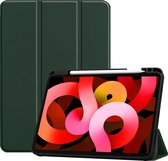 iPad Air 5 2022 Hoes Case Hoesje Donker Groen Uitsparing Apple Pencil iPad Air 2022 10.9 Inch