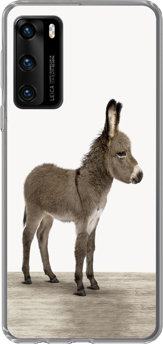 Telefoonhoesje Geschikt voor Huawei P40 hoesje - Ezel - Dieren - Kinderen - Lief - Schattig - Meisjes - Jongens - Siliconen Telefoonhoesje Telefoonhoesje