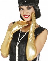 handschoenen dames 44 cm polyester goud