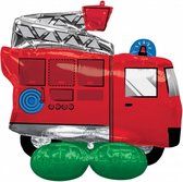 folieballon AirLoonz Fire Truck junior 106 x 88 cm rood