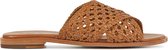 Allan K  Slippers / Slides Dames - Hope cross quadro - Cognac - Maat 40