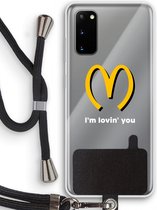 Case Company® - Samsung Galaxy S20 hoesje met Koord - I'm lovin' you - Telefoonhoesje met Zwart Koord - Bescherming aan alle Kanten en Over de Schermrand