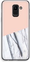 Case Company® - Samsung Galaxy J6 (2018) hoesje - A touch of peach - Soft Cover Telefoonhoesje - Bescherming aan alle Kanten en Schermrand