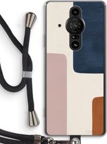 Case Company® - Sony Xperia Pro-I hoesje met Koord - Geo #5 - Telefoonhoesje met Zwart Koord - Bescherming aan alle Kanten en Over de Schermrand