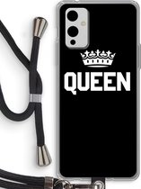 Case Company® - OnePlus 9 hoesje met Koord - Queen zwart - Telefoonhoesje met Zwart Koord - Bescherming aan alle Kanten en Over de Schermrand