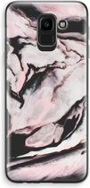 Case Company® - Samsung Galaxy J6 (2018) hoesje - Roze stroom - Soft Cover Telefoonhoesje - Bescherming aan alle Kanten en Schermrand