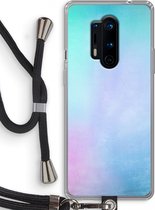 Case Company® - OnePlus 8 Pro hoesje met Koord - Mist pastel - Telefoonhoesje met Zwart Koord - Bescherming aan alle Kanten en Over de Schermrand