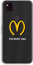 Case Company® - Google Pixel 4a 5G hoesje - I'm lovin' you - Soft Cover Telefoonhoesje - Bescherming aan alle Kanten en Schermrand